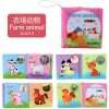 0-12Monthes Baby Cloth Book Fruits Animals Cognize Puzzle Book Infant Kids Early Learning Educational Fabric Books Toys