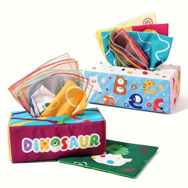 01f6ce1232b0085ac3a1294eb7ac4ff4.jpg Montessori Tissue Box and Sensory Scarves for 6-12 Month Olds - Early Learning and Developmental Toys