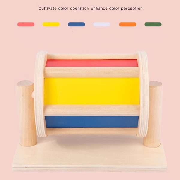 Textile Drum Montessori Rotating Drum Baby Toy Infant Toddler Montessori Baby Toy Set