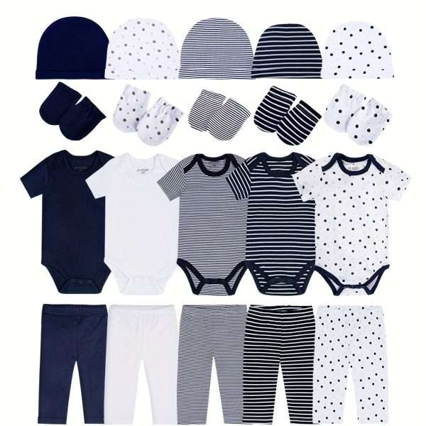 0588506176651672a129b6b588f12b4c.jpg Baby Boy's 20pcs Newborn Clothes Gift Cotton Suit - 5pcs Short Sleeve Rompers +5pcs Pants +5pcs Hat +5pcs Gloves Set