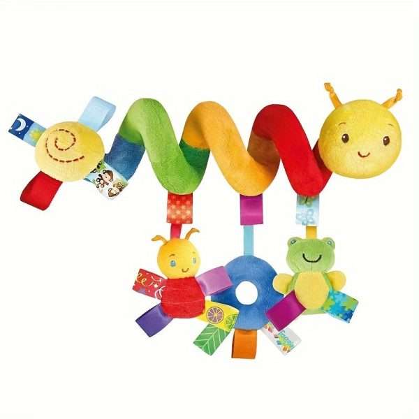 08b8e83dc8a1e8cb06cde0384608118e.jpg Plush Spiral Car Seat Toy for Babies - Hanging Rattle and Sensory Toy for Strollers, Cribs, and Bassinets - Perfect Gift for Boys and Girls