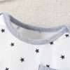 Baby Boys Star Printed Footed Bodysuit 3 Piece Set