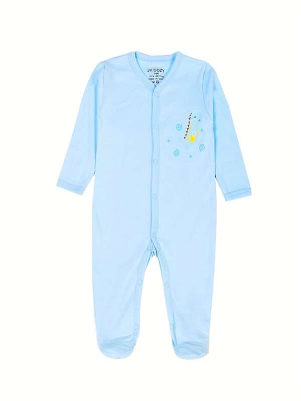 Baby Boy's Long Sleeve Cotton Rompers Three-piece Set, Pregnancy Gift