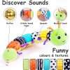 Baby Toy, Infant Musical Stuffed Animal Activity Soft Toys with Multi-Sensory Crinkle, Rattle & Textures, for Tummy Time Newborn Boys & Girls Gifts, Caterpillar