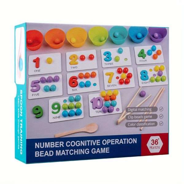 16d0d732-6a46-45aa-982f-90505a4152a7_800x800_e3248478-f331-4a6d-8757-14fcfa2cb85f.jpg 1 Set Of Montessori Math Teaching AIDS Baby Number Cognition Matching Puzzle Benefit Intelligence Clip Beads Children's Fine Action Toys
