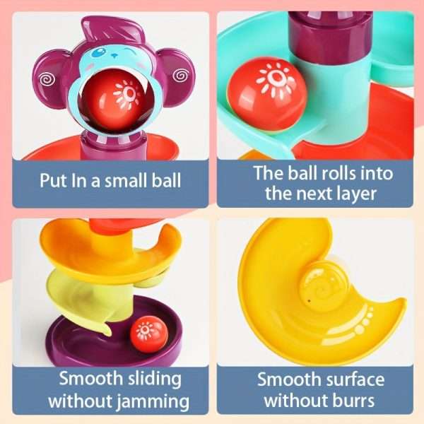 1b777365-72ff-454e-a360-592831699e3f-1.jpg Educational Track Slide Tower with Rolling Balls - Stackable and Rotating Ball Toy for Early Childhood Development - Perfect Gift for Boys and Girls