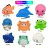 6 pcs Color Changing Light Up Bath Toys for Kids - Fun Floating Rubber Toys for Bathtub and Shower Games - Perfect for Toddlers and Children
