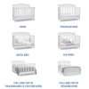 2023 New 4-in-1 Convertible Crib,  Dual Sided Recycled Fiber Core Crib and Toddler Mattress