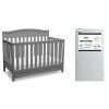 2023 New 4-in-1 Convertible Crib,  Dual Sided Recycled Fiber Core Crib and Toddler Mattress