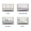2023 New  Children 4-in-1 Convertible Baby Crib, Bianca White with Natural Legs