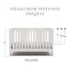 2023 New  Children 4-in-1 Convertible Baby Crib, Bianca White with Natural Legs