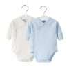 2pcs/lot Newborn Baby Clothes Rompers Cotton Infant Long Sleeves Autumn Girls Robe Solid Color Overalls Boys Ropa Bebe Clothing