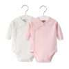2pcs/lot Newborn Baby Clothes Rompers Cotton Infant Long Sleeves Autumn Girls Robe Solid Color Overalls Boys Ropa Bebe Clothing