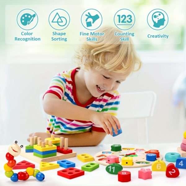 31277fd14cf2087e4b4b442f1a41d345.jpg Nine-in-one Wooden Montessori Toys, Ringing Bells, Ringing Drums And Drum Set Musical Instruments, Early Childhood Education, Toddler Toys Christmas Gifts Halloween Thanksgiving Christmas Gifts