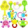 9pcs/set Educational Hand Rattles for Infants - Fun and Cute Baby Toys for Christmas, Halloween, Thanksgiving, New Year's, and Valentine's Day Gifts