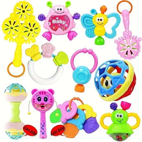 4acd6a8b32e9154589c07ca6ba85256c-1.jpg 9pcs/set Educational Hand Rattles for Infants - Fun and Cute Baby Toys for Christmas, Halloween, Thanksgiving, New Year's, and Valentine's Day Gifts