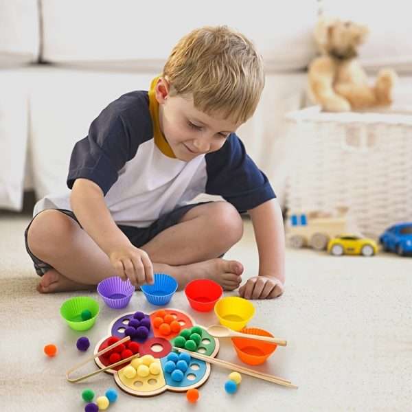 Flower Rainbow Board Toy, Montessory Toy, Exercise Baby Hand Movement Good Helper