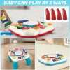 Multi-Functional Baby Activity Table with Music and Learning Features - Perfect for Early Education and Development - Sturdy and Fun Toy for 6-18 Month Olds - Great Birthday Gift (Random Color)