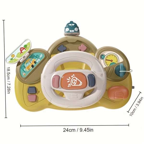 5341ad7ac0141597aa8627dbd7aa09c8.jpg Interactive Steering Wheel Toy for Kids - Realistic Co-pilot Experience with Sound Effects, Soft Lighting, and Magic Tape Strap - Multi-functional and Fun Learning Tool in Gift Box Packaging