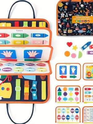 Montessori Busy Board - Educational Sensory Toy for Toddlers - Develops Fine Motor Skills - Perfect Gift for Halloween and Christmas