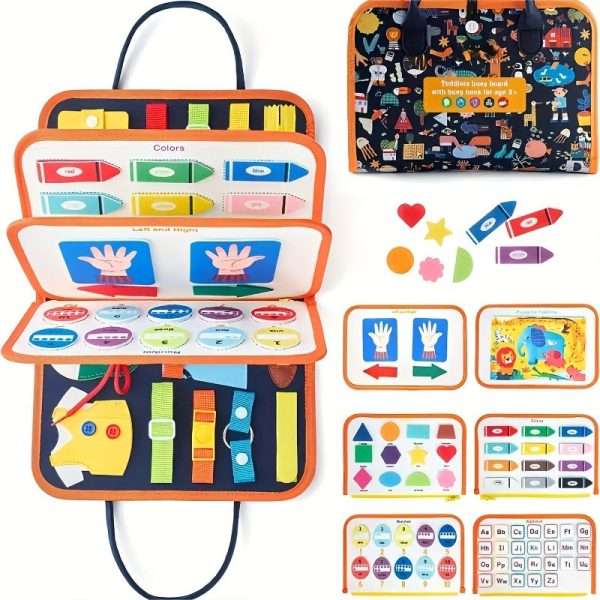 5caa567ab123721c63b48752a05200c9-1.jpg Montessori Busy Board - Educational Sensory Toy for Toddlers - Develops Fine Motor Skills - Perfect Gift for Halloween and Christmas