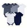 5-Piece Adorable Baby Girls Cotton Romper Set - Perfect for Newborns!