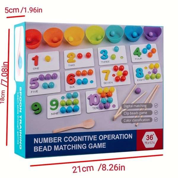 6f29eccb2b79c30a59b169056e584dff-1.jpg 1 Set Of Montessori Math Teaching AIDS Baby Number Cognition Matching Puzzle Benefit Intelligence Clip Beads Children's Fine Action Toys