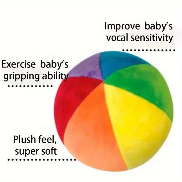 746cf8e76be243689d5a9ba21a21e004-1.jpg Montessori Rainbow Ball Baby Rattle Toy - Colorful Plush Sensory Ball for Early Childhood Development and Learning, Perfect for Boys and Girls