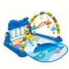Baby Foot Stepping Piano Multifunctional Whale Foot Piano 6 Months Baby Educational Reclining Play Toy Music Fitness Rack 0-3 Years Old
