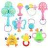 9pcs/set Educational Hand Rattles for Infants - Fun and Cute Baby Toys for Christmas, Halloween, Thanksgiving, New Year's, and Valentine's Day Gifts