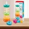 New Rotating Rainbow Rotating Music Stacking Music Baby Infant Color Shape Cognition Early Education Puzzle Development Intelligence Sleeve Circle Children's Toys For Boys And Girls