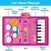 Toddler Piano Keyboard & Drum Floor Mat with Sticks - Early Musical Learning Sensory Toys for 12-18 Months - 2-in-1 Baby Toy for Boys and Girls - Perfect Birthday Gift for 1, 2, and 3 Year Olds