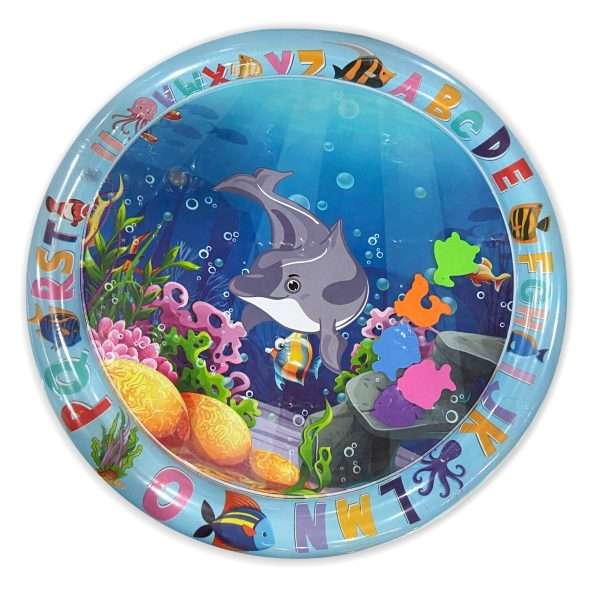 7cb613eda523d117a9078b4cba0be45a-scaled-1.jpg Inflatable Baby Water Mat - Promotes Motor and Sensory Development - Aquarium Activity Mat for Boys and Girls - Sensory Stimulation Gift for Infants - 25.6 Inches - Perfect for Christmas, Halloween, and Thanksgiving Gifts
