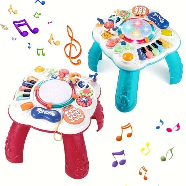 840787b39c862cb23c540a0407d7e351.jpg Multi-Functional Baby Activity Table with Music and Learning Features - Perfect for Early Education and Development - Sturdy and Fun Toy for 6-18 Month Olds - Great Birthday Gift (Random Color)