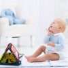 Tummy Time Mirror Toy, Foldable Floor Mirror Toy, Montessori Early Educational Toy