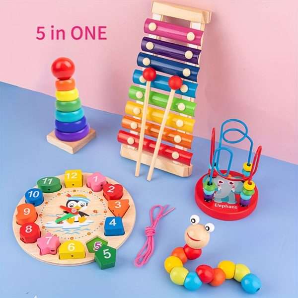 9a914480-62b5-4ba9-8209-581800e390d7.jpg Engage In Educational Toys For Babies And Children: Winding Beads, Building Blocks, Musical Percussion And More, Gifts For Christmas And Halloween, 5 In 1 Children's Toys