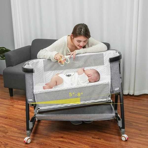 Baby-Bassinet-Bedside-Sleeper-Bedside-Bassinet-for-Baby-3-in-1-Bedside-Crib-with-Adjustable-6_576fb31b-2afa-48e0-a607-bacc85c10e03.jpg Baby Bassinet Bedside Sleeper, Bedside Bassinet for Baby, 3 in 1 Bedside Crib with Adjustable 6 Height, Portable Bassinet