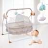 Baby electric cradle rocking bed Portable foldable crib travel crib newborn smart coax baby soothing artifact sleeping basket