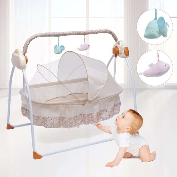 Baby-electric-cradle-rocking-bed-Portable-foldable-crib-travel-crib-newborn-smart-coax-baby-soothing-artifact.jpg Baby electric cradle rocking bed Portable foldable crib travel crib newborn smart coax baby soothing artifact sleeping basket