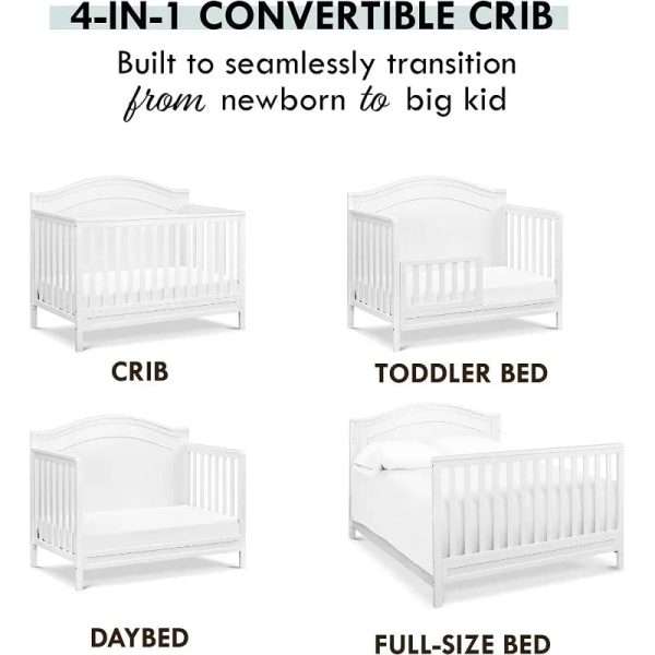 DaVinci-Charlie-4-in-1-Convertible-Crib-in-White-Greenguard-Gold-Certified_0fe32f21-977c-4757-bbb0-f6945fe32b35.jpg 4-in-1 Convertible Crib in White