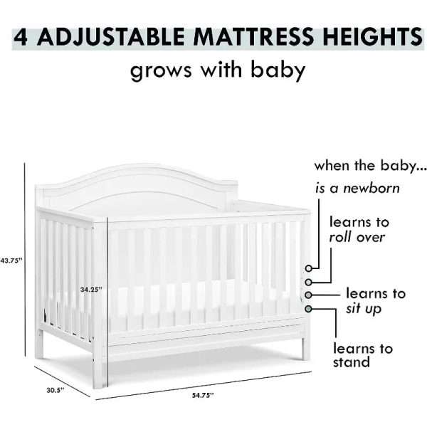 DaVinci-Charlie-4-in-1-Convertible-Crib-in-White-Greenguard-Gold-Certified_a47ae698-2934-443f-b25c-f83bd0c63b68.jpg 4-in-1 Convertible Crib in White