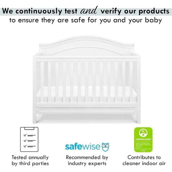 DaVinci-Charlie-4-in-1-Convertible-Crib-in-White-Greenguard-Gold-Certified_c5b88555-51f2-4071-b522-5eb4566f1ca7.jpg 4-in-1 Convertible Crib in White