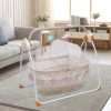 Electric Baby Sleeping Bed Auto-Swing Newborn Bed Cradle Crib Infant Rocker Cot Foldable and Portable Dual Control Methods