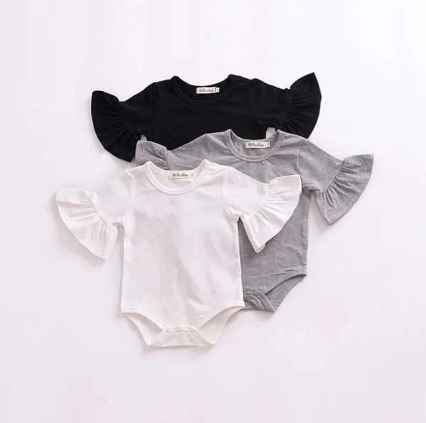 HTB1gxE3v7KWBuNjy1zjq6AOypXaI.jpg Special Offer~Simple Style Pagoda Sleeve Baby Jumpsuits/Lovely Solid Bodysuit 3072