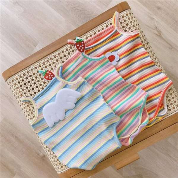 Newborn-Striped-Romper-Baby-Girls-Candy-Color-Bodysuit-Infant-Sling-Vest-Wearing-Summer-Clothes-New-Child_ad38c3c5-778d-45bc-902b-d0c1f6af7852.jpg Newborn Striped Romper Baby Girls Candy Color Bodysuit Infant Sling Vest Wearing Summer Clothes New Child Fashion Tops Clothes