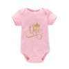 One Year Baby Birthday Bodysuits Cotton Short Sleeve Baby Boys Girls Rompers Jumpssuit Toddler Baby Birthday Gifts Clothes