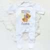 Personalised Baby Sleepsuit Cartoon Bear Letter Babygrow Sleepsuit Infant Coming Home Outfit Custom Name Romper Newbron Present