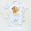 Personalised Baby Sleepsuit Cartoon Bear Letter Babygrow Sleepsuit Infant Coming Home Outfit Custom Name Romper Newbron Present