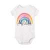 Personalized Baby Bodysuit Rainbow with Name Infant Jumpsuit Boys Girls Outfits Romper Custom Toddler Clothes Baby Shower Gift