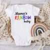 Rainbow Baby Print Newborn Clothes Baby Summer Rompers Infant Body Short Sleeve Baby Toddler Jumpsuit Baby Boy Girl Shower Gifts